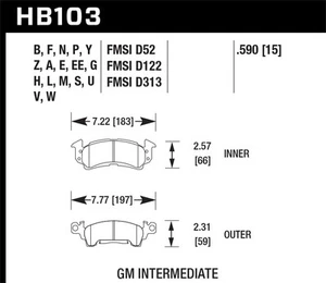Hawk Performance HB103W.590 DTC-30 Disc Brake Pad - Picture 1 of 4