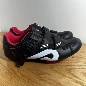 Peloton Original 39 Damen Größe 8 Fahrradschuhe schwarz rot verstellbare Stollen - Bild 1 von 15