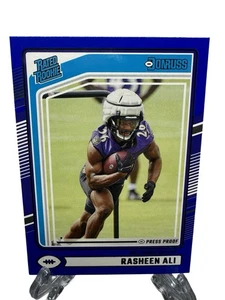 2024 Panini Donruss - #347 Rasheen Ali - Rated Rookie RC Blue Press Proof - Picture 1 of 2