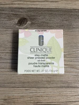 CLINIQUE Stay-Matte Sheer Pressed Powder - 01 Stay Buff (VF) - 0.27 OZ / 7.6 g - Image 1 of 4