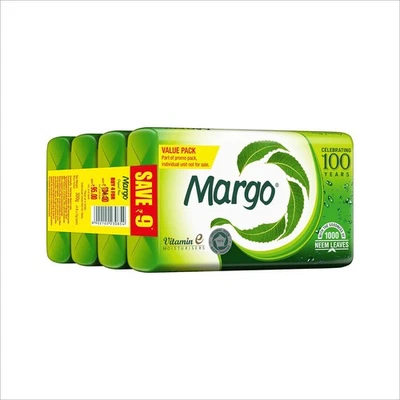 @ Margo Neem Blätter Für Feuchtigkeits Seife 75g X 4 300g S553 - Bild 1 von 4