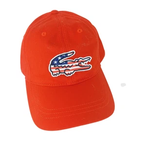 Lacoste Men's Big Croc USA Gabardome Baseball Cap Red - Picture 1 of 4
