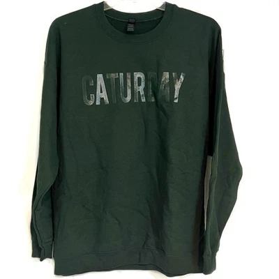 Sudadera Pullover Caturday Mujer Verde Oscuro Cuello Redondo Gato Dama Talla XL Foto 1 de 3