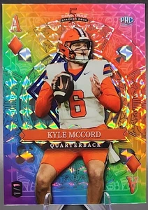Kyle McCord 1/1 2024 Wild Card Draw Rookie RC Rainbow Prizm Ace Eagles SP - Imagen 1 de 2