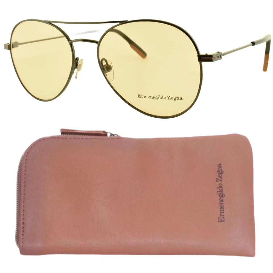 NEW!! ERMENEGILDO ZEGAN EZ5151 008 55-17-145 Grey Pilot Full Rim Mens Sunglasses - Image 1 of 4