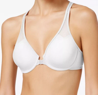 Wacoal Women's Body by Wacoal Racerback Underwire Front Close Bra, White, 38B - Image 1 of 4