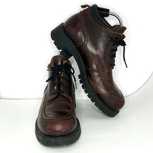 Havana Joe Boots Shoes Mens Size 10 Brown Leather Moc Toe Lace Up Rugged Outdoor - Picture 1 of 11