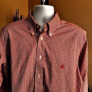 NEW Brooks Brothers Regent Shirt Supima Cotton Mens L Red Checked Oxford - Picture 1 of 9