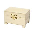 3x 9cm Wooden Treasure Chest Storage Box Decorate/Paint Wood Craft Design Create