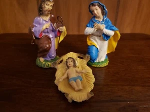 FIGURAS BELÉN DE COLECCIÓN ITALIA MEDIADOS DE SIGLO YESO TIZA PINTADAS A MANO - Imagen 1 de 21