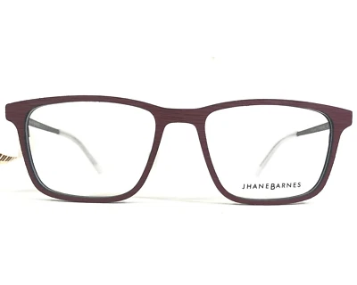 Jhane Barnes Eyeglasses Frames Adjugate BC Gray Burgundy Red Square 53-18-140 - Image 1 of 4