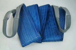 8" x 12' Blue Heavy Duty Nylon Sling Tow Recovery Strap 16,000 lbs Single Ply - Picture 1 of 10