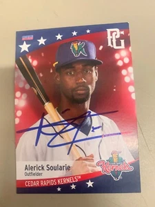 Alerick Soularie Signed Card 2022 Cedar Rapids Kernels Team Card IP Auto - Picture 1 of 1