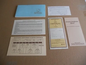 NOS Original 1983 Chrysler Imperial Operating Instructions Owners Manual Set - Foto 1 di 4