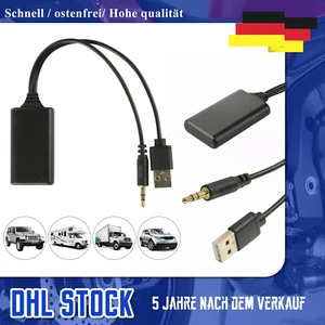 Empfängeradapter USB 3,5 mm Klinke Stereo Audio für Auto AUX Bluetooth 5.0 DE - Bild 1 von 10