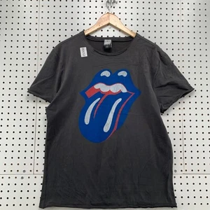 Rolling Stones Amplified Shirt Black Blue Tongue Lips Fits Adult Large 20.5x27 - Picture 1 of 16