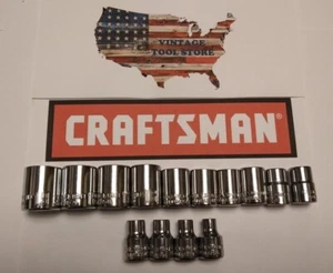 Craftsman 3/8" Drive Metric 6 Point Shallow Sockets Series CMMT You Choose Size - Picture 1 of 71