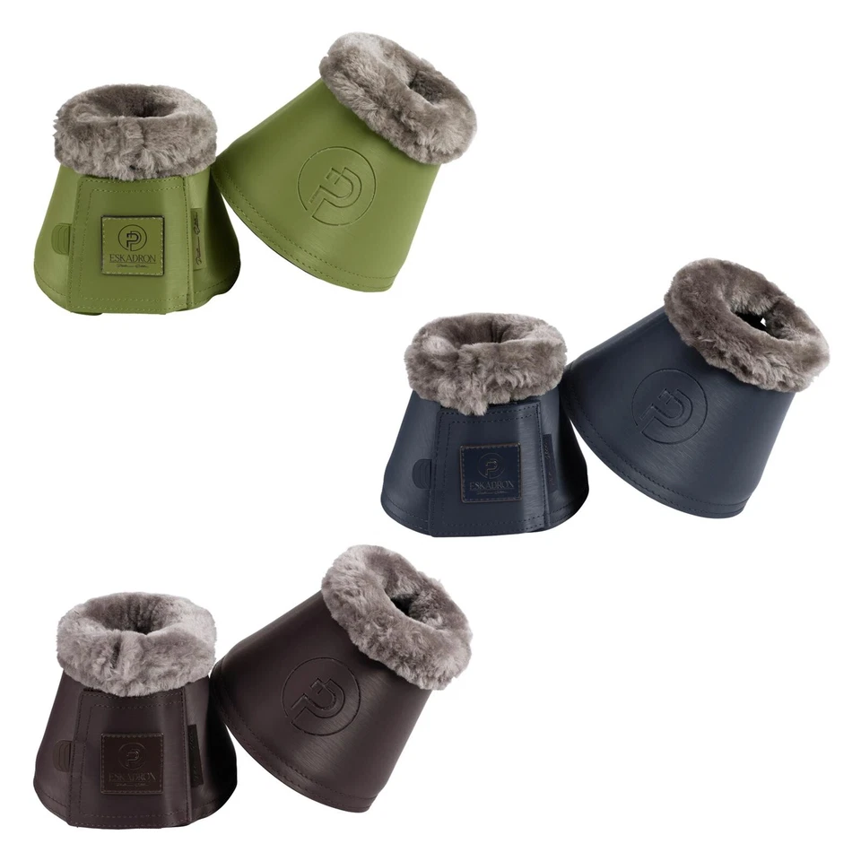 Eskadron Platinum Hufglocken, Sprungglocken " SOFTSLATE FAUX FUR " 1 Paar