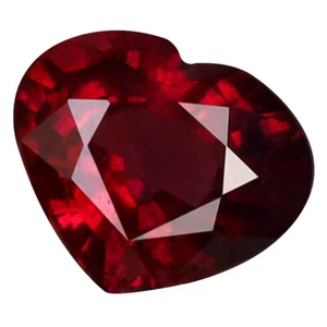 1.20 ct Sparkling Heart Cut (7 x 6 mm) Tanzania Purplish Pink Rhodolite Garnet - Picture 1 of 1