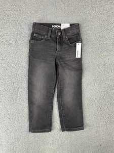 Sonoma Goods For Life Boys Straight Gray Denim Adventure Jeans Size 4 Regular - Picture 1 of 8