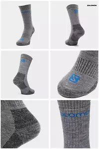 Salomon Men's Merino HEAVY Wool Blend Hiker BOOT Socks 2 Pack L 7.5-10 - Picture 1 of 7