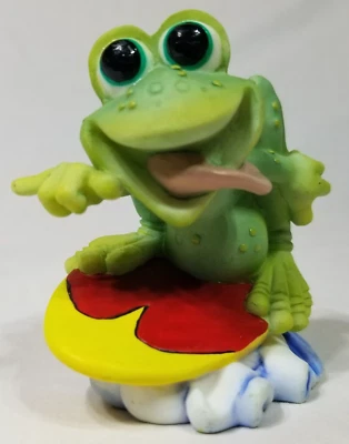 Estatuilla de rana surfista Sprogz Surf's Up SG 067 Foto 1 de 4