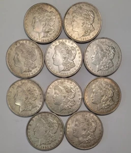 Lot of 5 1878-1893 Morgan Silver Dollars -CC Mixed Dates - Picture 1 of 2