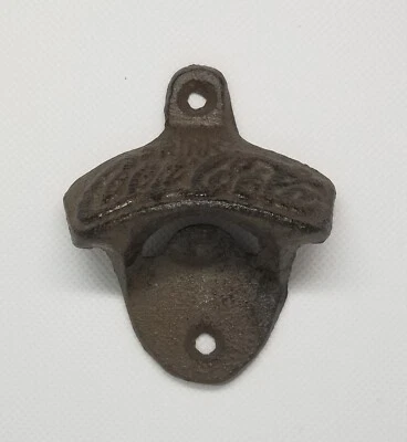 Drink Coca Cola Coke Wall Mount Bottle Opener 3" Soda refreshment Decor Brown - Image 1 of 3