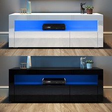 Modern TV Stand Unit LED Entertainment Cabinet Set High Gloss Doors Sideboard