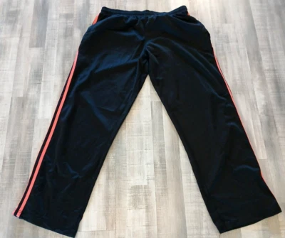 Pantalones deportivos NBN Gear negros y rojos naranjas a rayas activos con cordón para hombre talla L Foto 1 de 4