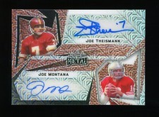 1/1 2023 Leaf Metal Pig Skin Mojo Joe Theismann/Joe Montana Dual Auto Autograph