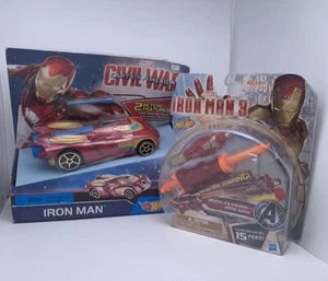 Pacchetto Hot Wheels Marvel Civil War Captain America Iron - Foto 1 di 8