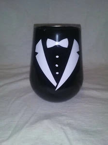 Tuxedo Wine Glass - Picture 1 of 1