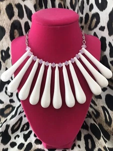 "Collar Gargantilla de Cristal Swarovski ópalo ópalo de Lucita Luly Lu ""Lactato"" GRANDE - Imagen 1 de 5