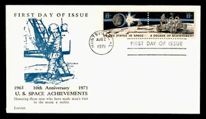 DR WHO 1971 FDC SPACE ACHIEVEMENTS LORSTAN CACHET PAIR m28321 - Picture 1 of 2