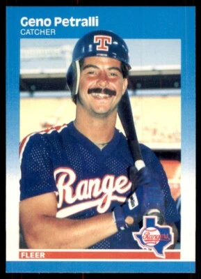 1987 Fleer Geno Petralli A Texas Rangers #135 - Image 1 of 2