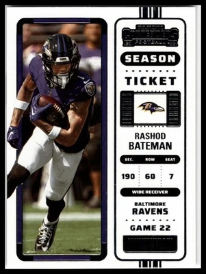 2022 Panini Contenders #6 Rashod Bateman | Baltimore Ravens - Image 1 of 2