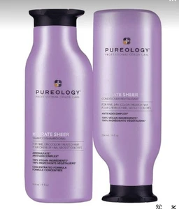 PUREOLOGY HYDRATE SHEER SHAMPOO & CONDITIONER SET - DUO 9 fl oz Brand New - Picture 1 of 3