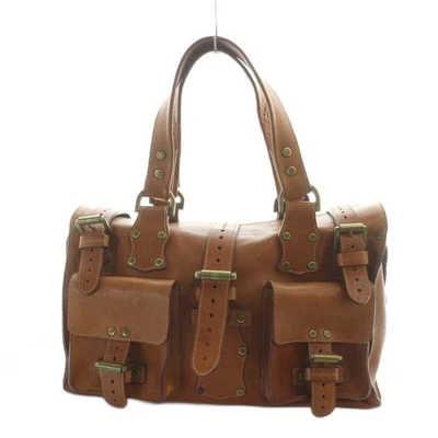 Bolso de Mano Mulberry Mulberry Mini Boston Logo Cuero Marrón ■GY11/MQ Para Hombre Foto 1 de 4