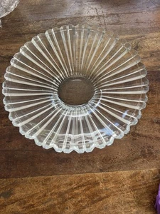 VTG Gorgeous Made In Japan Crystal Bowl 15" Centerpiece Heavy Flare - Picture 1 of 5