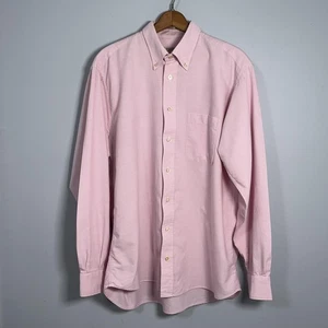 Camisa Burberry London Para Hombre Grande Rosa Abotonada Oxford 100% Algodón Hecha en EE. UU. - Imagen 1 de 15