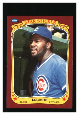 1986 Fleer Star Stickers #112 Lee Smith Chicago Cubs NM-MT - Image 1 of 2