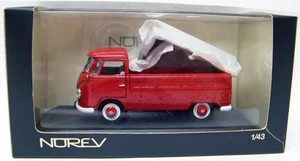 1958 Volkswagen VW T1b flat bed truck w/ tent 1/43 Norev 840205 - Picture 1 of 3