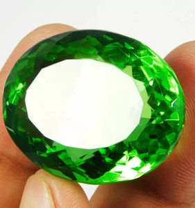 AAA+++ 85.25 Ct. Large Green Peridot Oval Cut Loose Gemstone for Birthday Gift - Picture 1 of 10