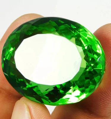 AAA+++ 85.25 Ct. Large Green Peridot Oval Cut Loose Gemstone for Birthday Gift - Image 1 of 4
