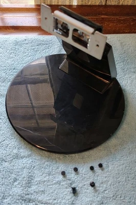 Black Asus VE247H Monitor Screen Display Stand Base & Screws, Hole Covers 2014 - Image 1 of 4