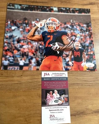 CHASE BROWN Illini SIGNED 8X10 Photo JSA COA CINCINNATI BENGALS C - Image 1 of 2
