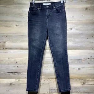 Dimple HSU Skinny Ankle Jeans Gray Faded Black Size 26 W26 L25.5 Mid-Rise - Picture 1 of 10