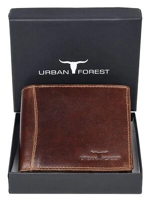 NEW Brown Leather Men's Wallet Bi-fold RFID Blocking Premium Quality - Image 1 of 4