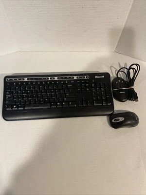 Microsoft WIRELESS Keyboard 1000 & Optical Mouse Combo Pack 1356 -Black - Image 1 of 3